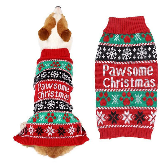 Pet Dog Clothes High-necked Contrast Color Sweater