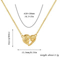 European And American Love Necklace Mother's Day Geometric Copper Peach Heart Gift