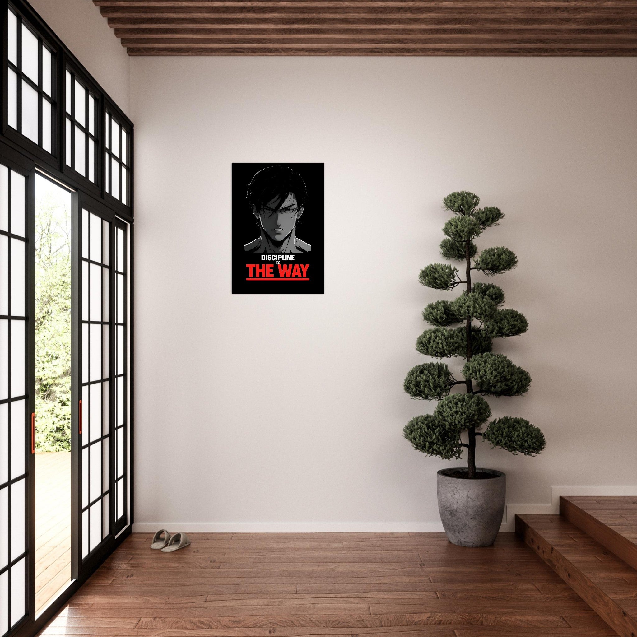 Discipline is the Way - Anime Motivational Wall Art | Empowering Semi-Gloss Print | Inspirational Anime Poster for Home & Office Decor