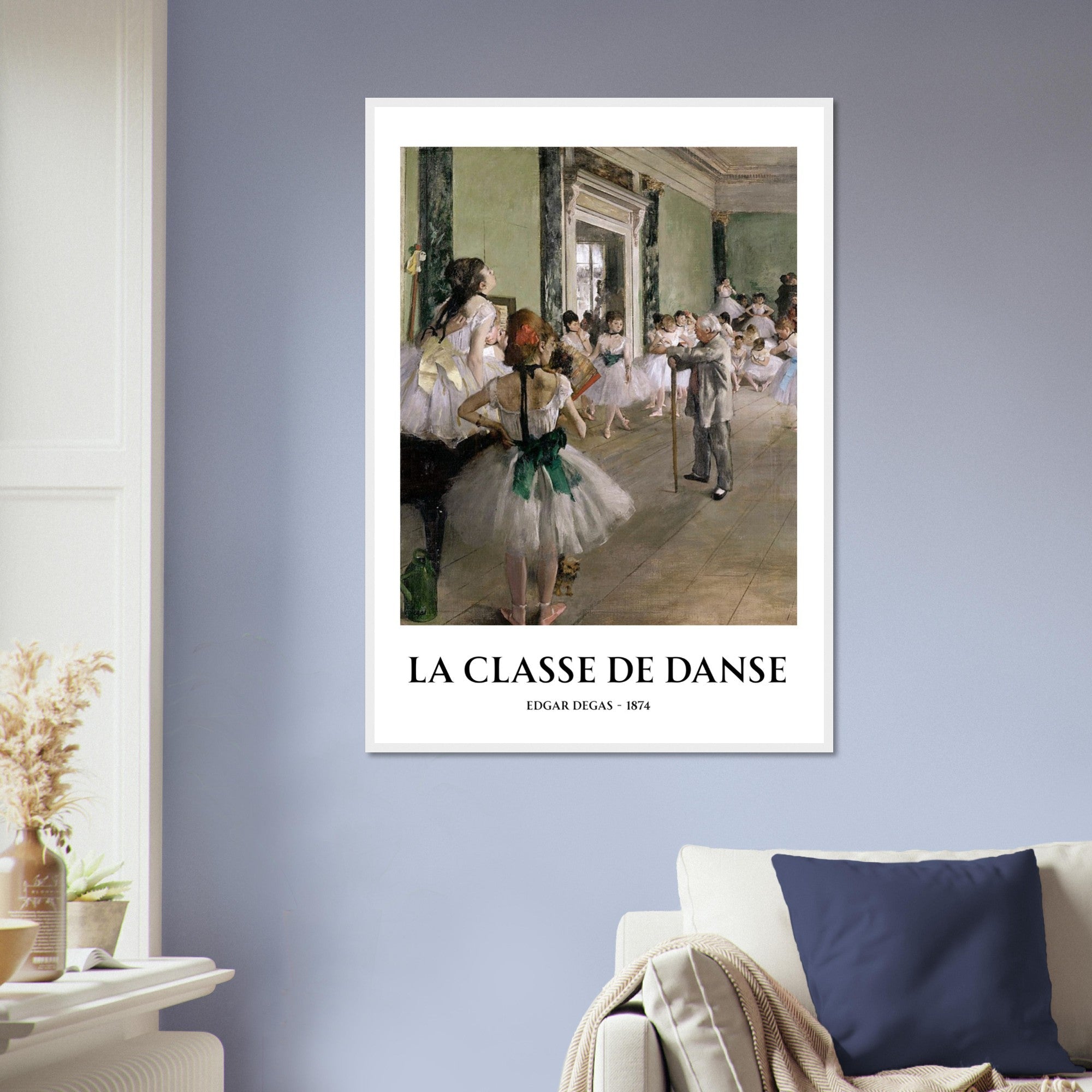 La Classe de Danse Framed Print – Edgar Degas Ballet Wall Art, Impressionist Dance Poster, Classical Art Decor for Studio or Home