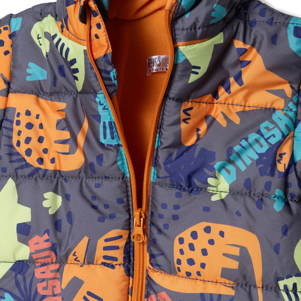 HelloBaby Baby Boy Dinosaur Printed Coat - Printed
