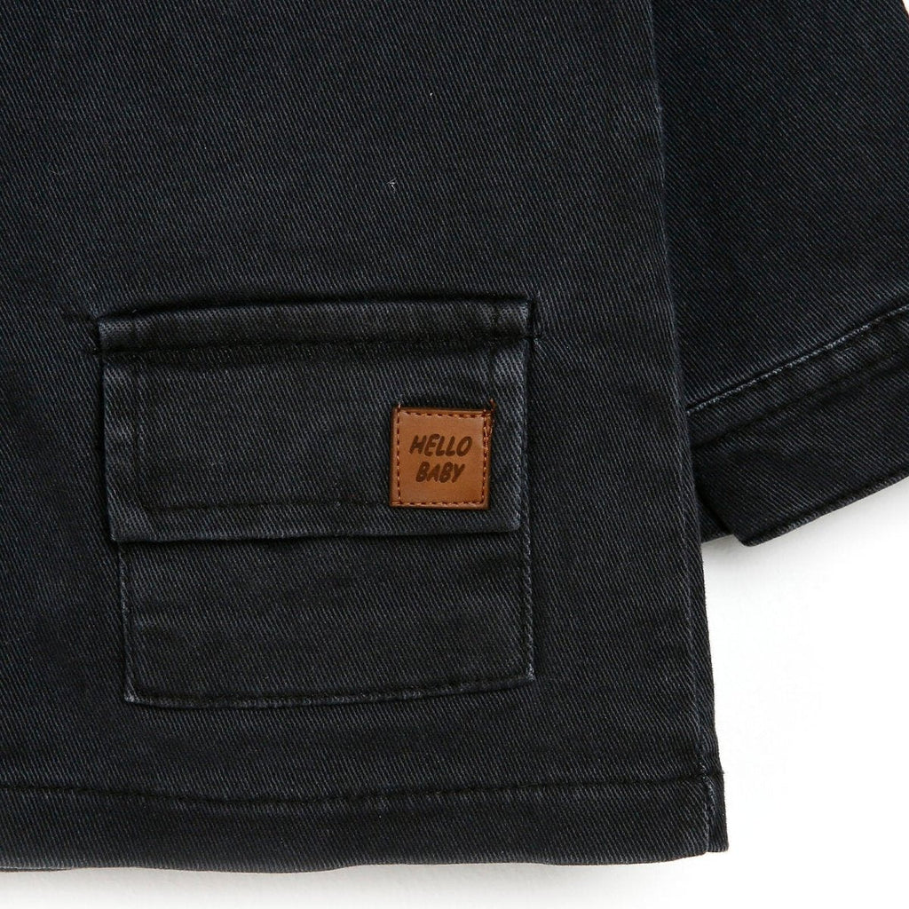 HelloBaby Basic Baby Boy Gabardine Jacket - Anthracite