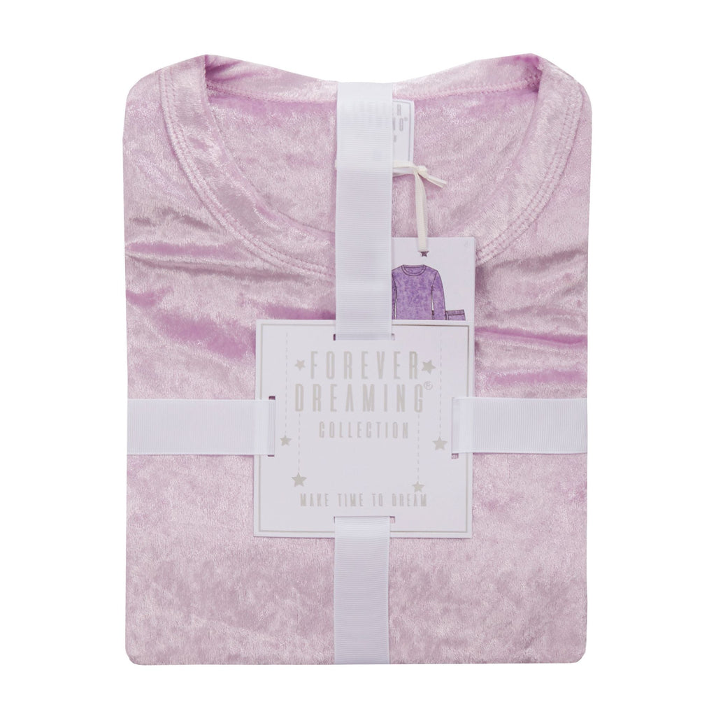 Ladies Velvet Lounge Suit: Cozy Crushed Fleece Pyjamas Set for Winter Comfort