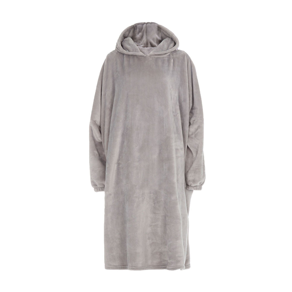 Ladies Sherpa Fleece Hooded Poncho | Snuggle Oversized Wearable Blanket Hoodie