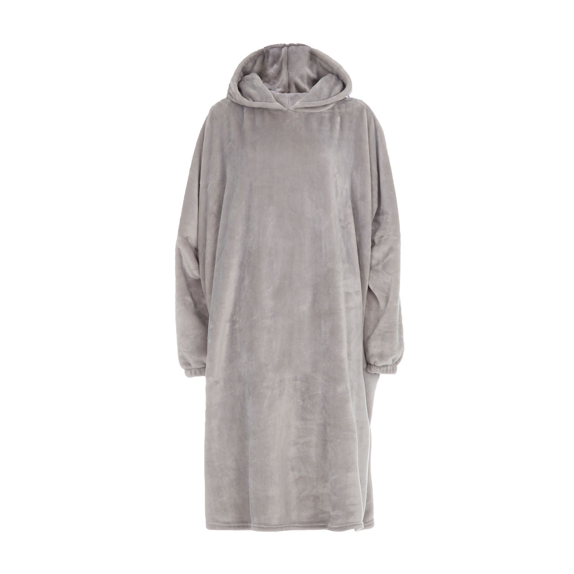 Ladies Sherpa Fleece Hooded Poncho | Snuggle Oversized Wearable Blanket Hoodie