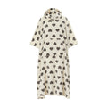 Ladies Oversized Blanket Hoodie - Extra Long Fleece Poncho with Kangaroo Pocket