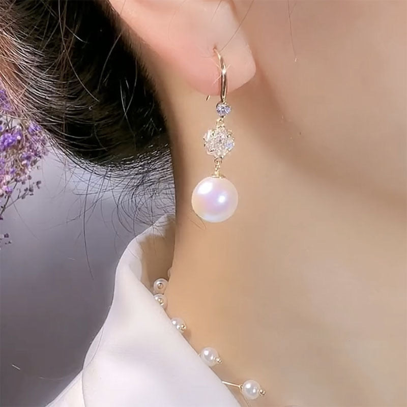 Red Bean Pearl Earrings - Elegant Personalized Jewelry