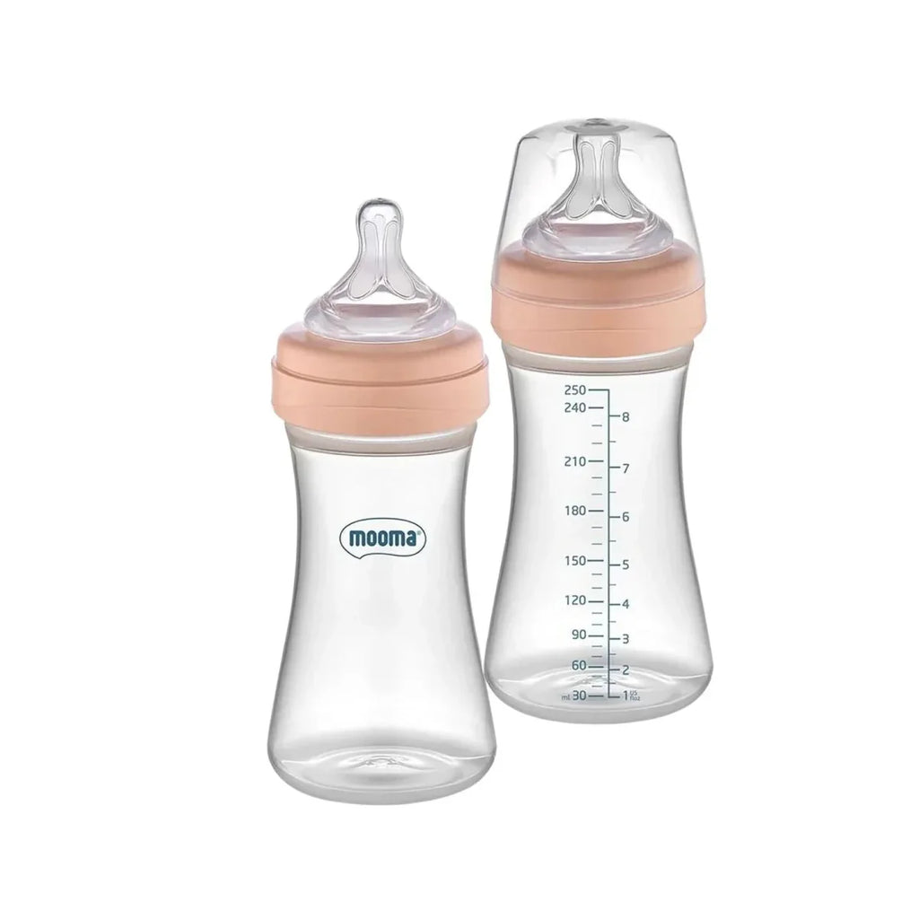 Mooma Kindy Bottle Fast Flow 18+ months 250ml - Old Rose