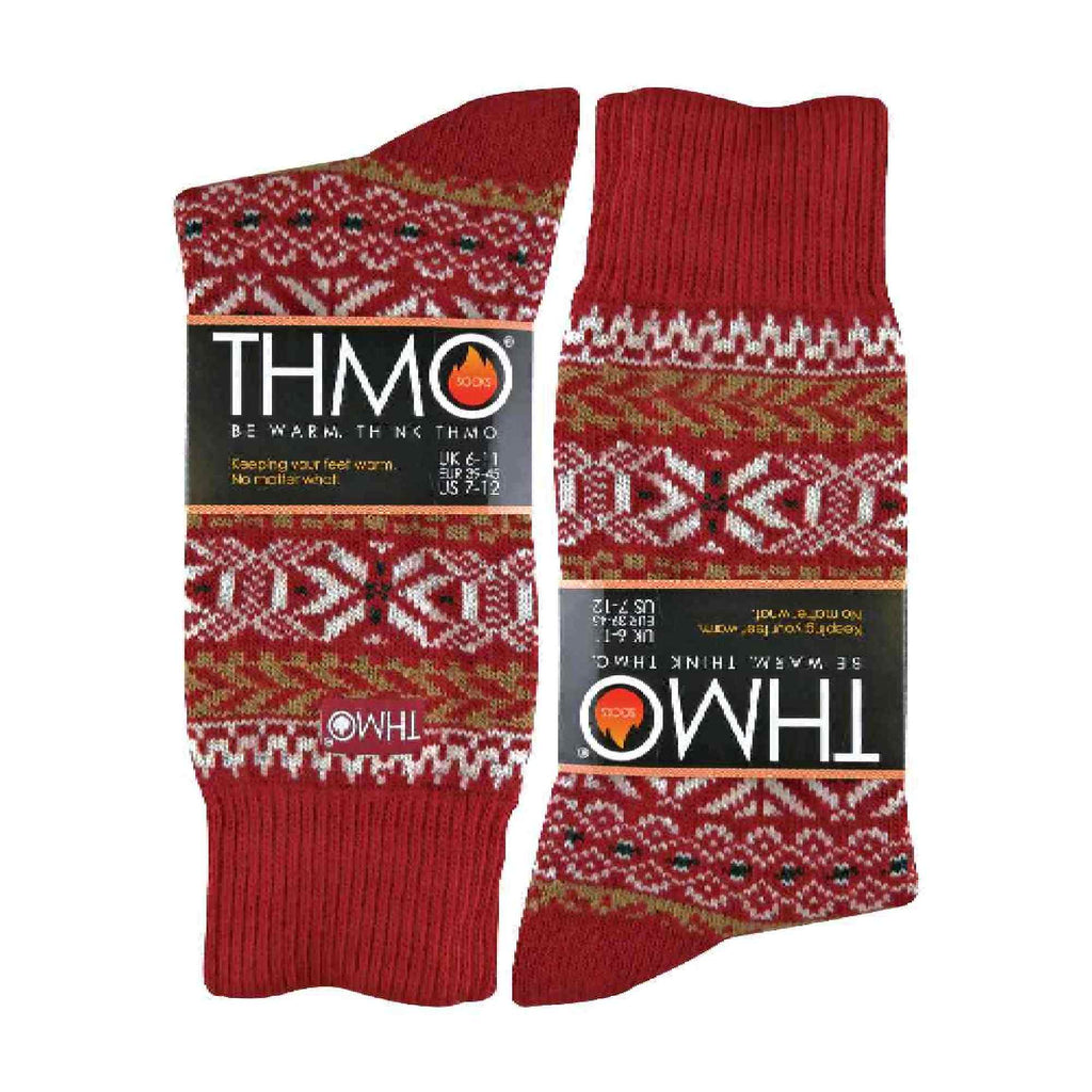 1 Pack Mens Vintage Nordic Thermal Thick Wool Blend Socks