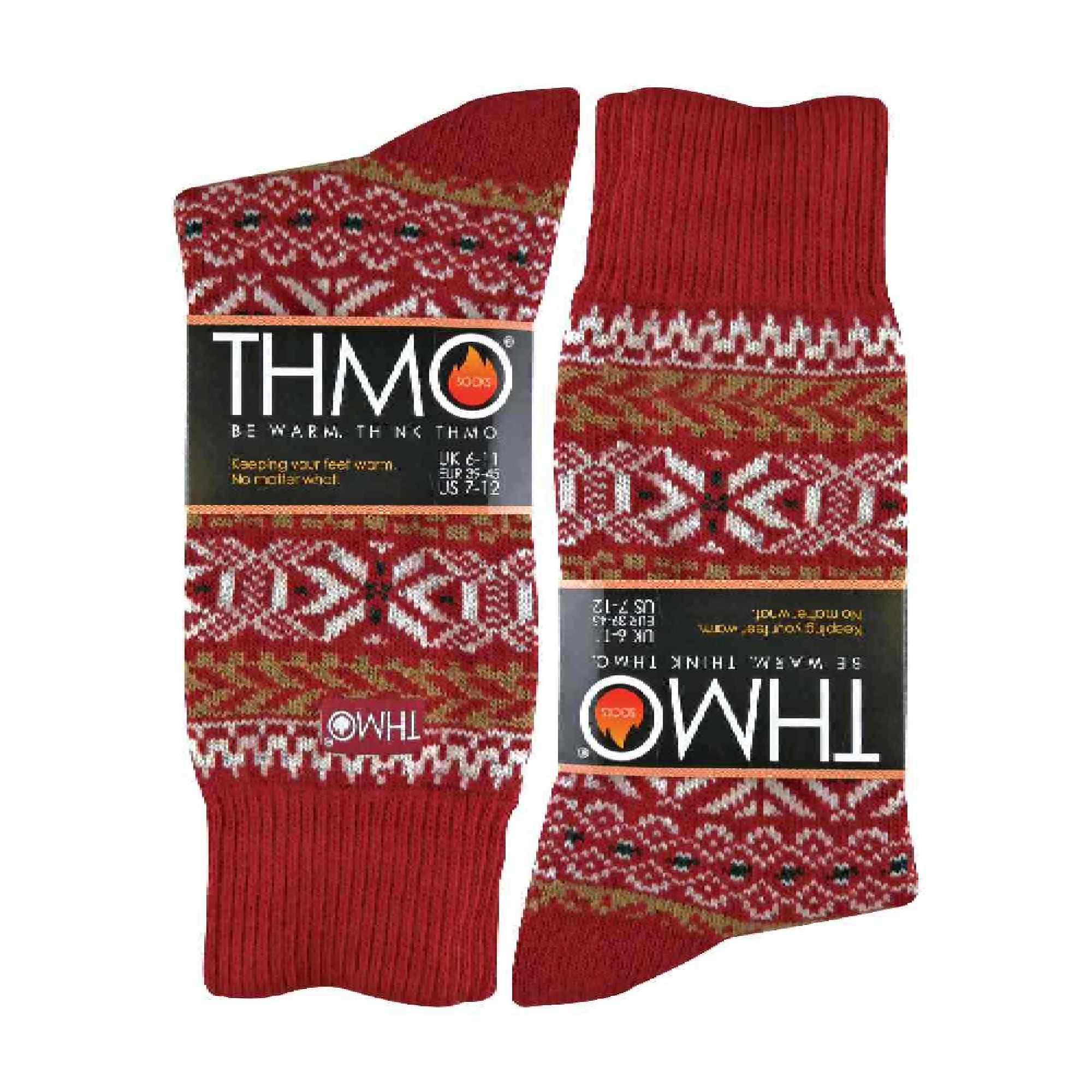 1 Pack Mens Vintage Nordic Thermal Thick Wool Blend Socks