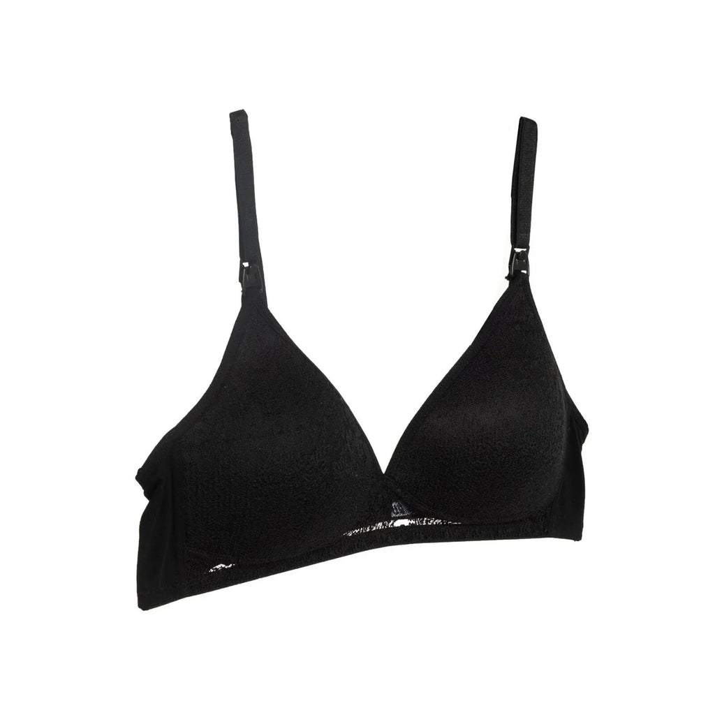 baby mom Padded Nursing Bra - Black