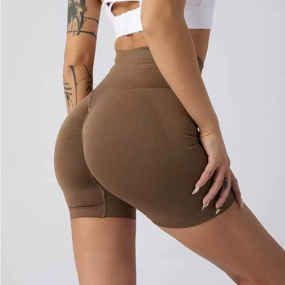 High Waist Yoga Shorts Tight Hip Raise Seamless Quick-drying Pants For Sports Fitness