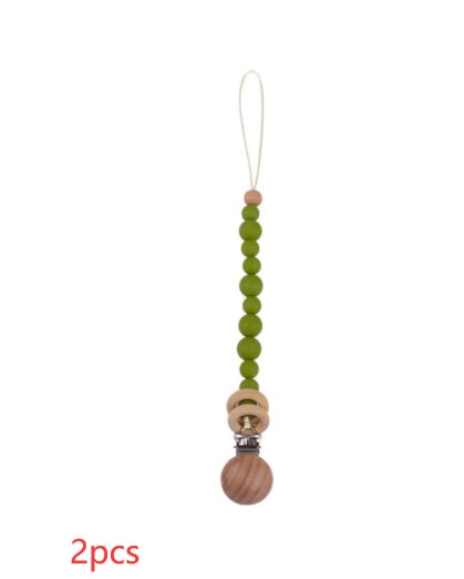 Baby Products Soothing Beech Wood Clip Pacifier Chain