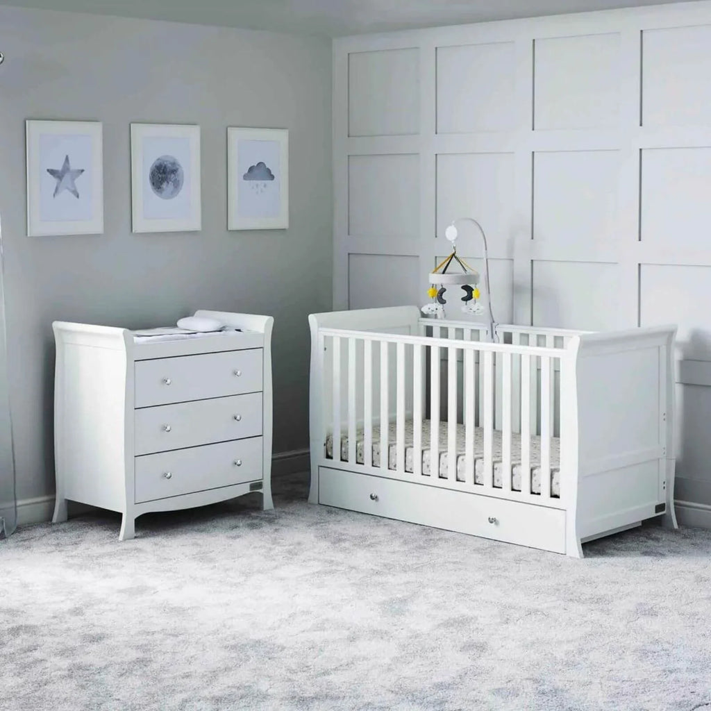 Ickle Bubba Snowdon Classic Furniture Set Premium Pocket Sprung Mattress 2 pcs - White