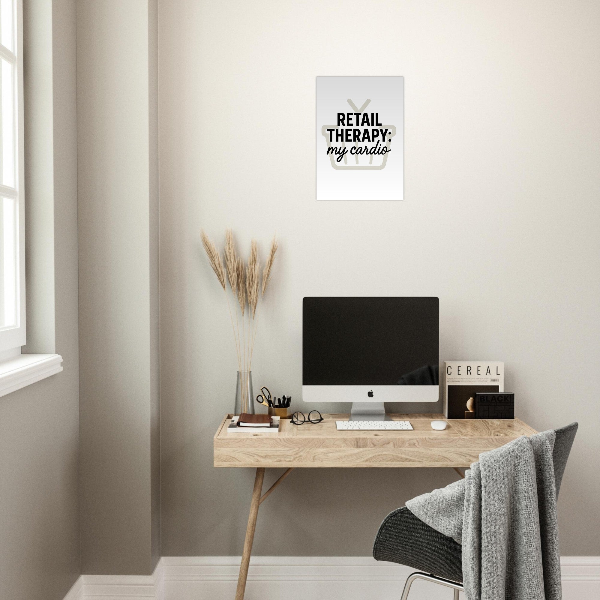 Retail Therapy Poster with Quote: MY Cardio - Fun Wall Art for Home Decor