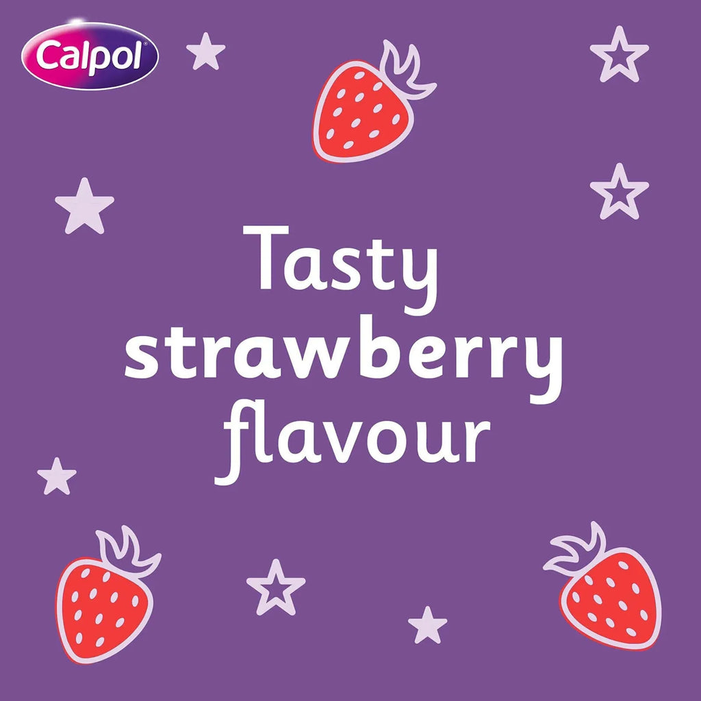 Calpol Sugar Free Infant Suspension Paracetamol Strawberry Flavour 100ml