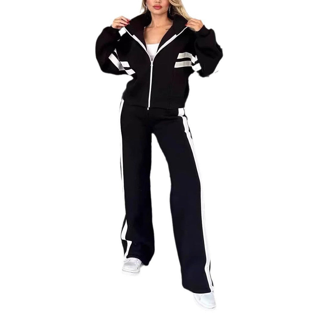 Casual Trousers Simple Zipper Coat For Women