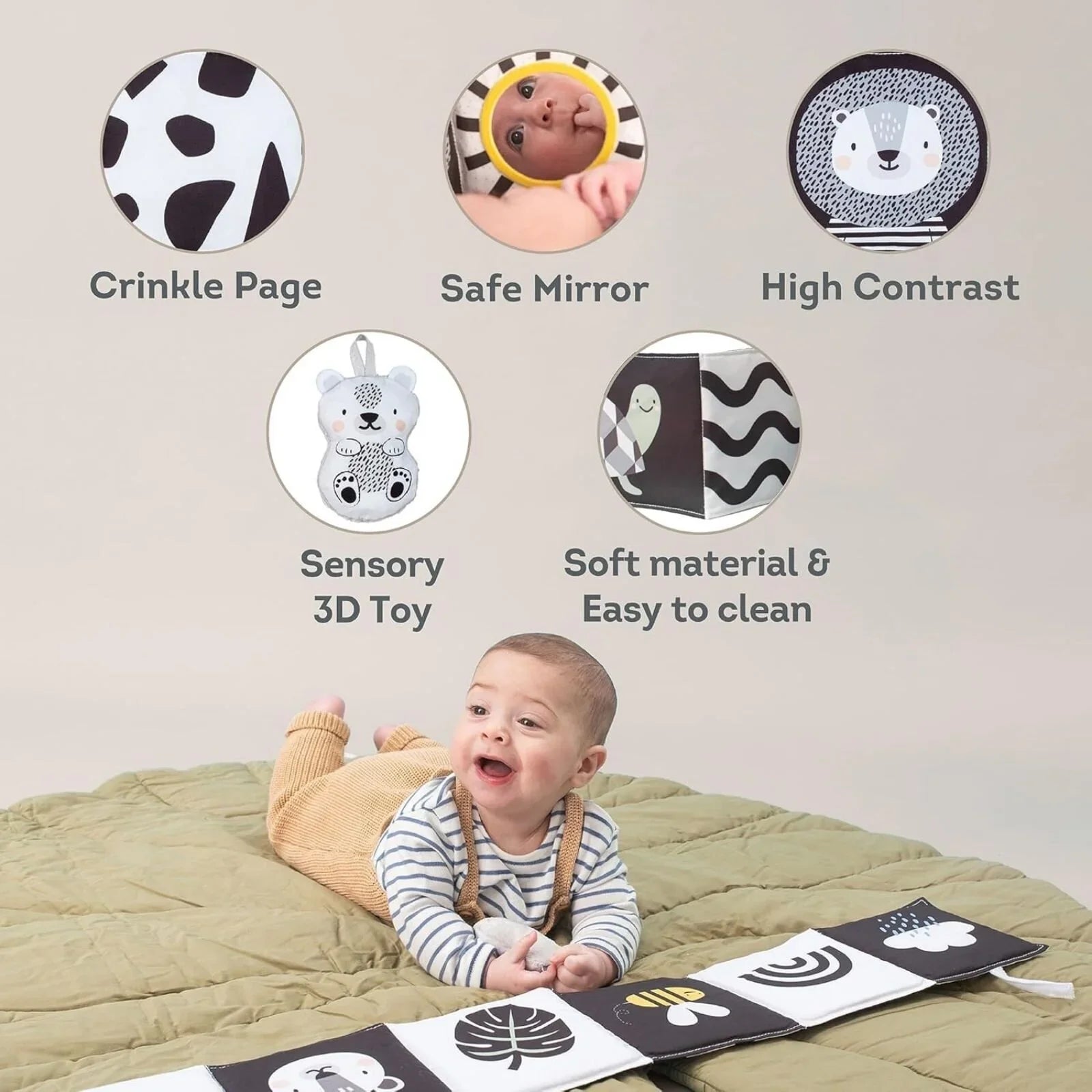 Taf Toys Savannah Black & White Book