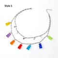 INS Fashion Pendant Personalized Candy-colored Little Bear Necklace