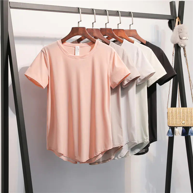Women’s Quick-Dry Sports T-Shirt – Loose Fit Yoga Top