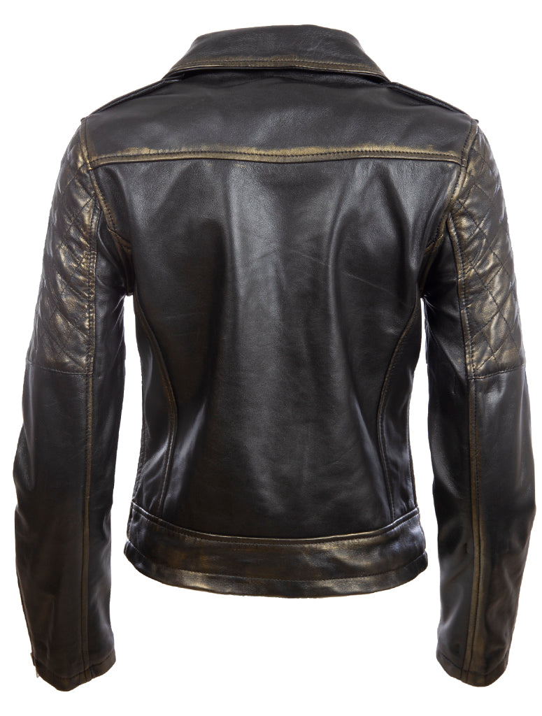 VVGJ Women's Biker Jacket - Gold
