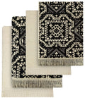 4 Piece Moroccan Towel Set 100% Cotton 500GSM High Absorbency Quick Drying Durable Soft Hand and Bath Towels for Elegant Bathroom Decor by OLIVIA ROCCO