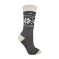 1 Pack Ladies Vintage Nordic Fairisle Winter Thermal Wool Blend Socks