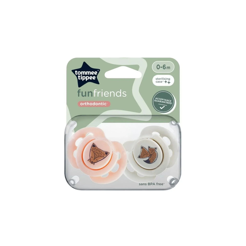 Tommee Tippee Fun Style Soother 0-6 months Pack of 2 Assorted