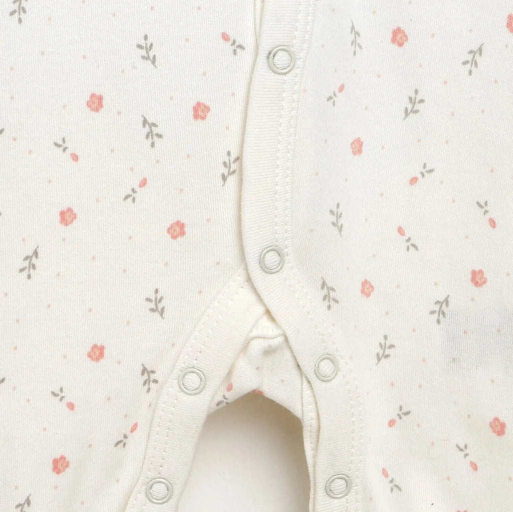 HelloBaby Newborn Baby Girl Footed Jumpsuit - White