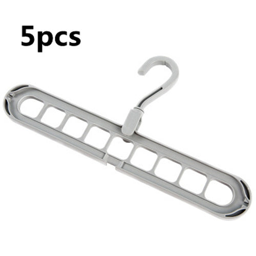 9-hole Clothes Hanger Organizer Space Saving Hanger Multi-function Folding Magic Hangers Drying Racks Scarf Clothes Storage