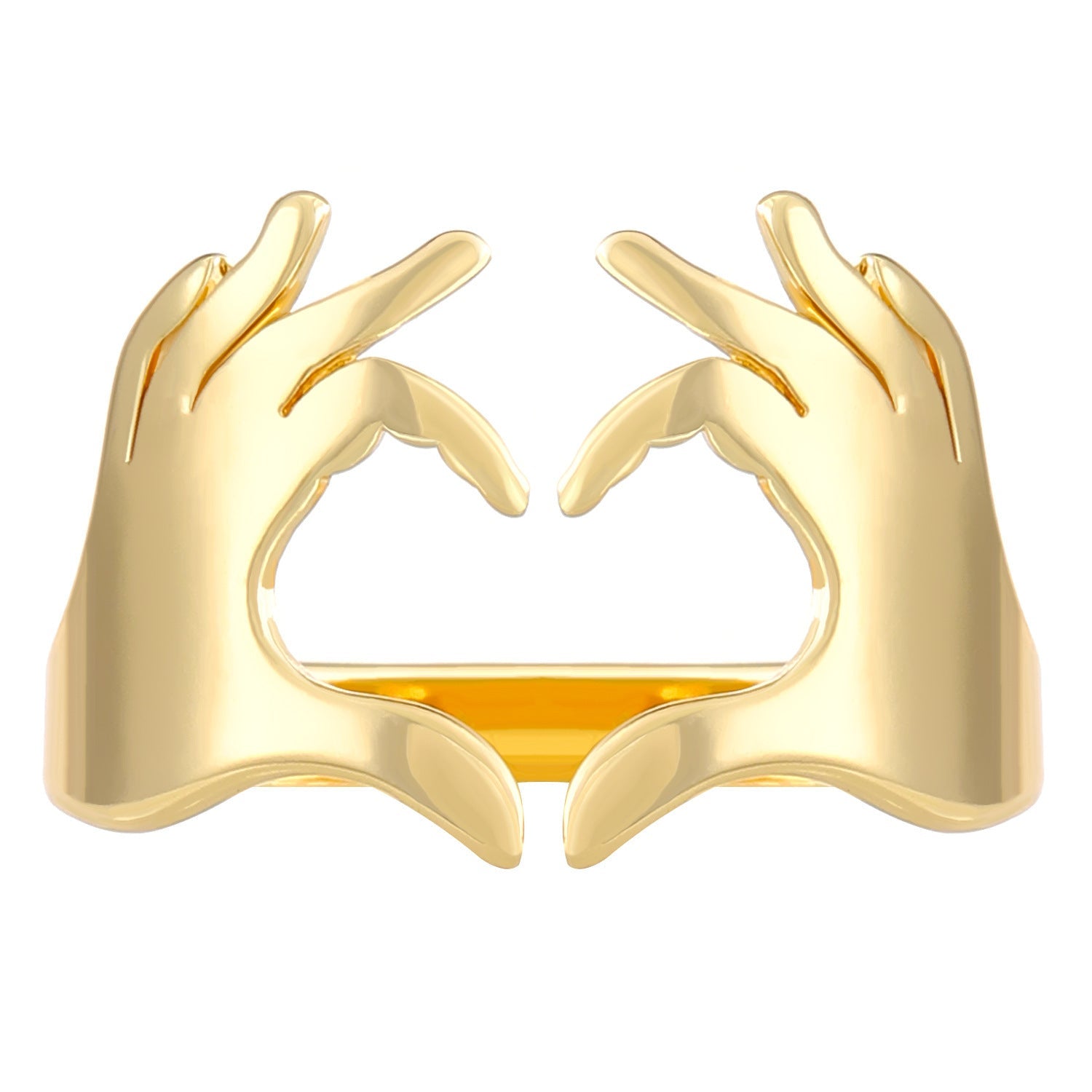 Fashion Love Heart Romantic Hands Ring