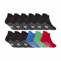 12 Pack Kids Soft Breathable Cotton Trainer Socks with Grips