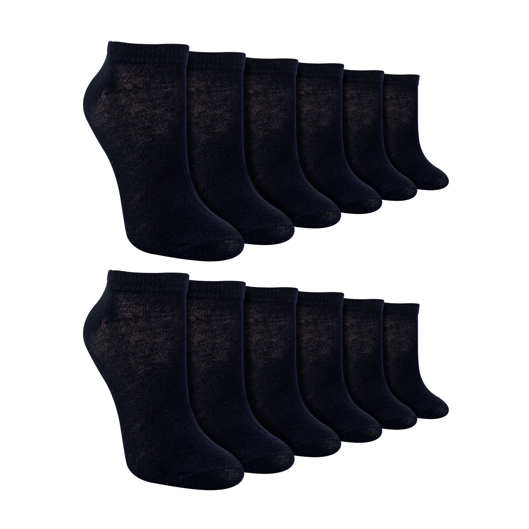 12 Pack Kids Soft Breathable Bamboo Trainer Liner Socks Ideal for PE