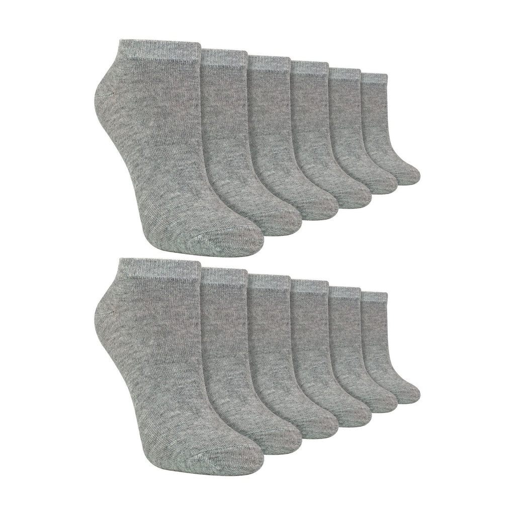 12 Pack Kids Soft Breathable Bamboo Trainer Liner Socks Ideal for PE