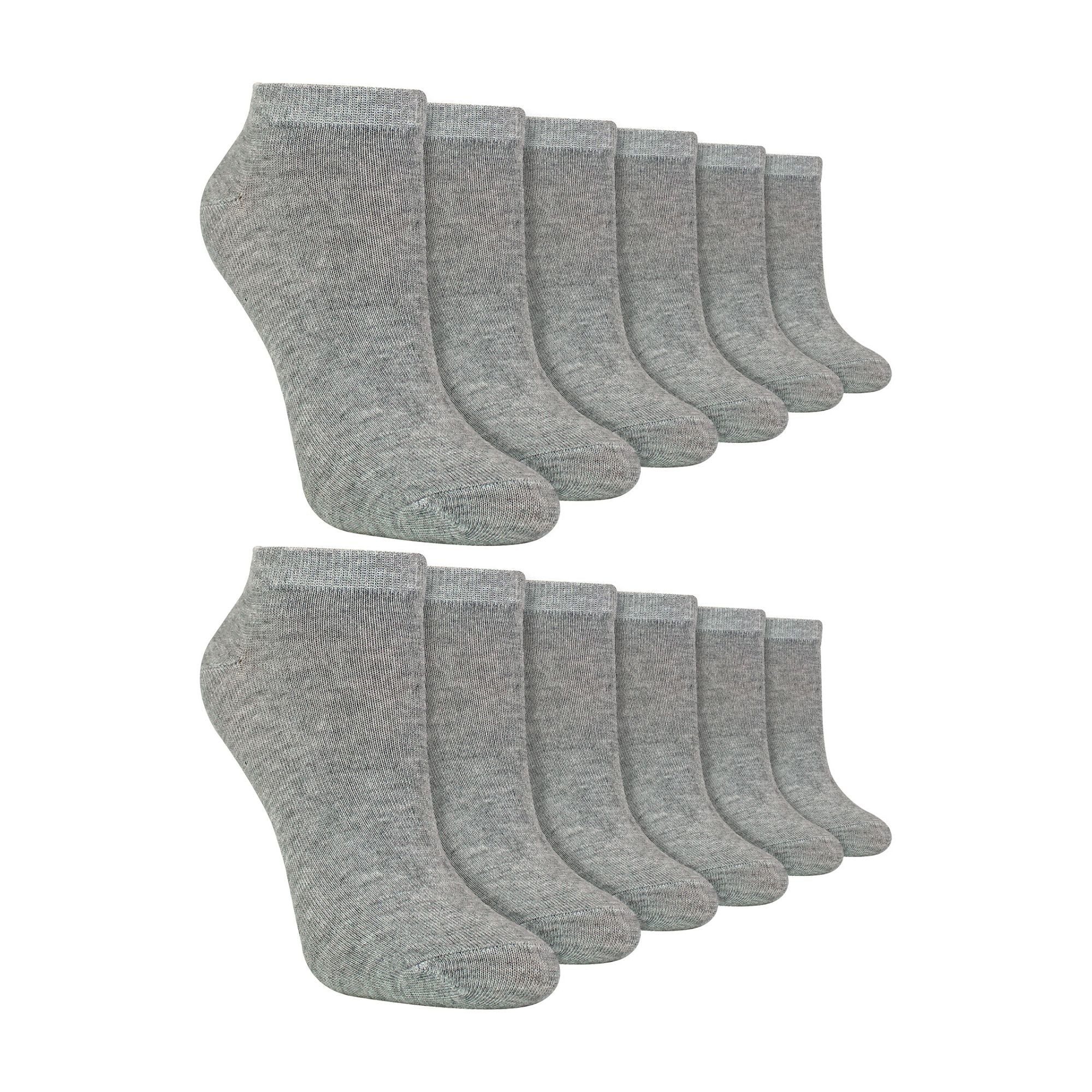 12 Pack Kids Soft Breathable Bamboo Trainer Liner Socks Ideal for PE