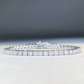 Sterling Silver Tennis Chain Moissanite Necklace Moissanite Braceletunisex Design