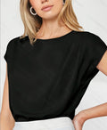 Women's Backless VNeck Versatile And Stylish ShortSleeve Top