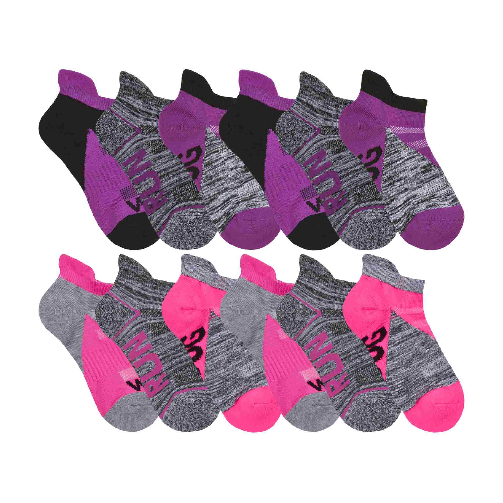 12 Pack Kids Space Dyed Breathable Trainer Liner Socks