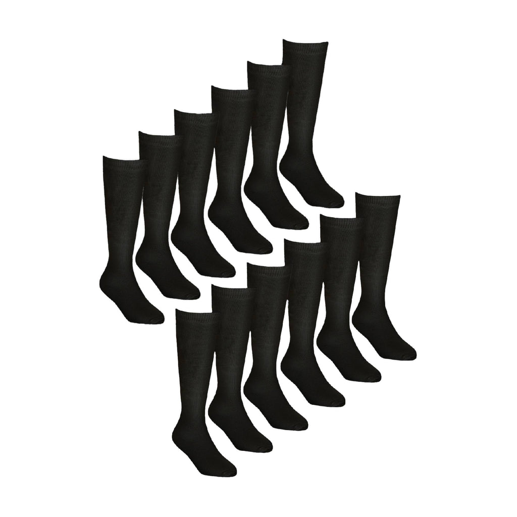 12 Pack Girls Soft Breathable Knee High Bamboo Socks