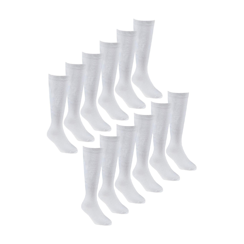12 Pack Girls Soft Breathable Knee High Bamboo Socks