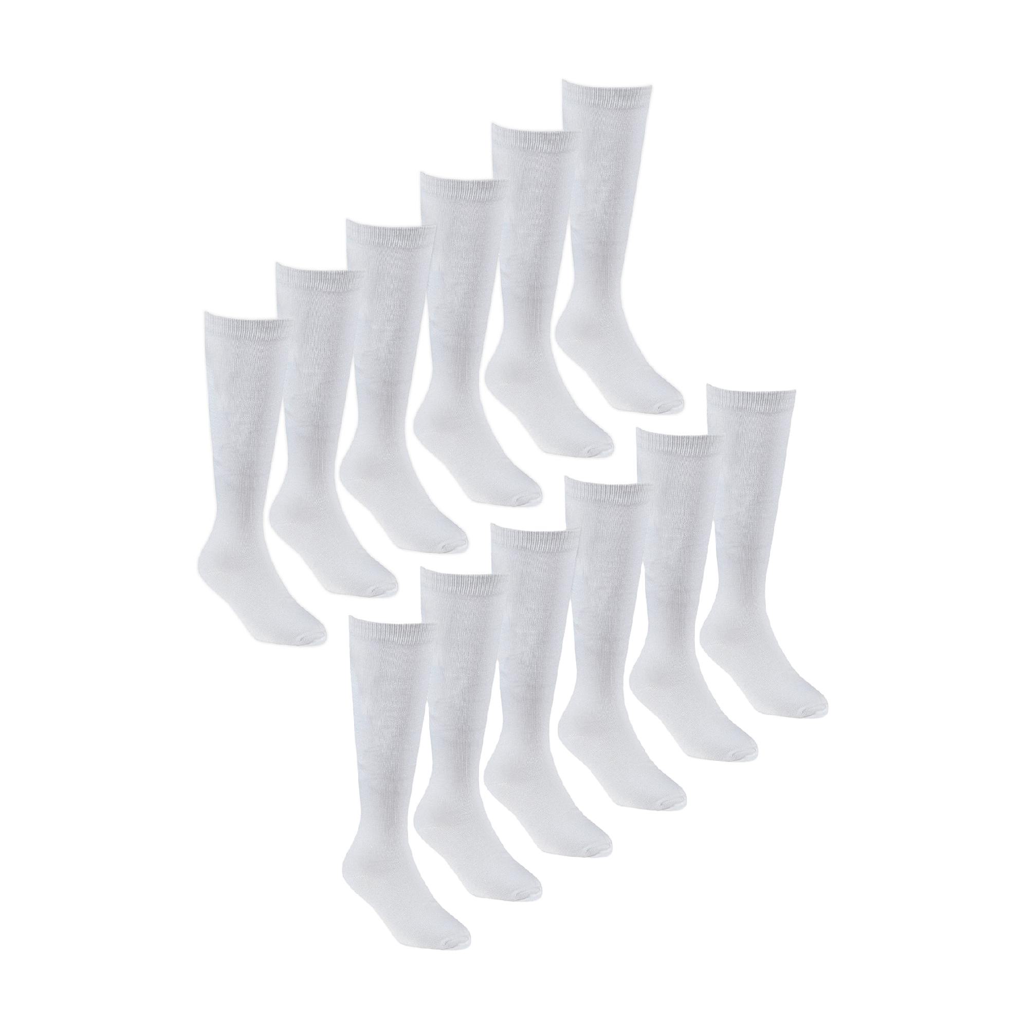 12 Pack Girls Soft Breathable Knee High Bamboo Socks