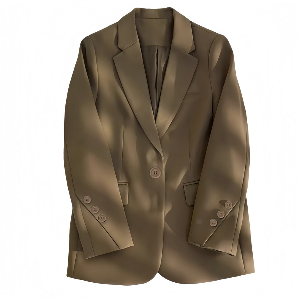Korean Style Loose Spring And Autumn High-grade Female Brown Suit