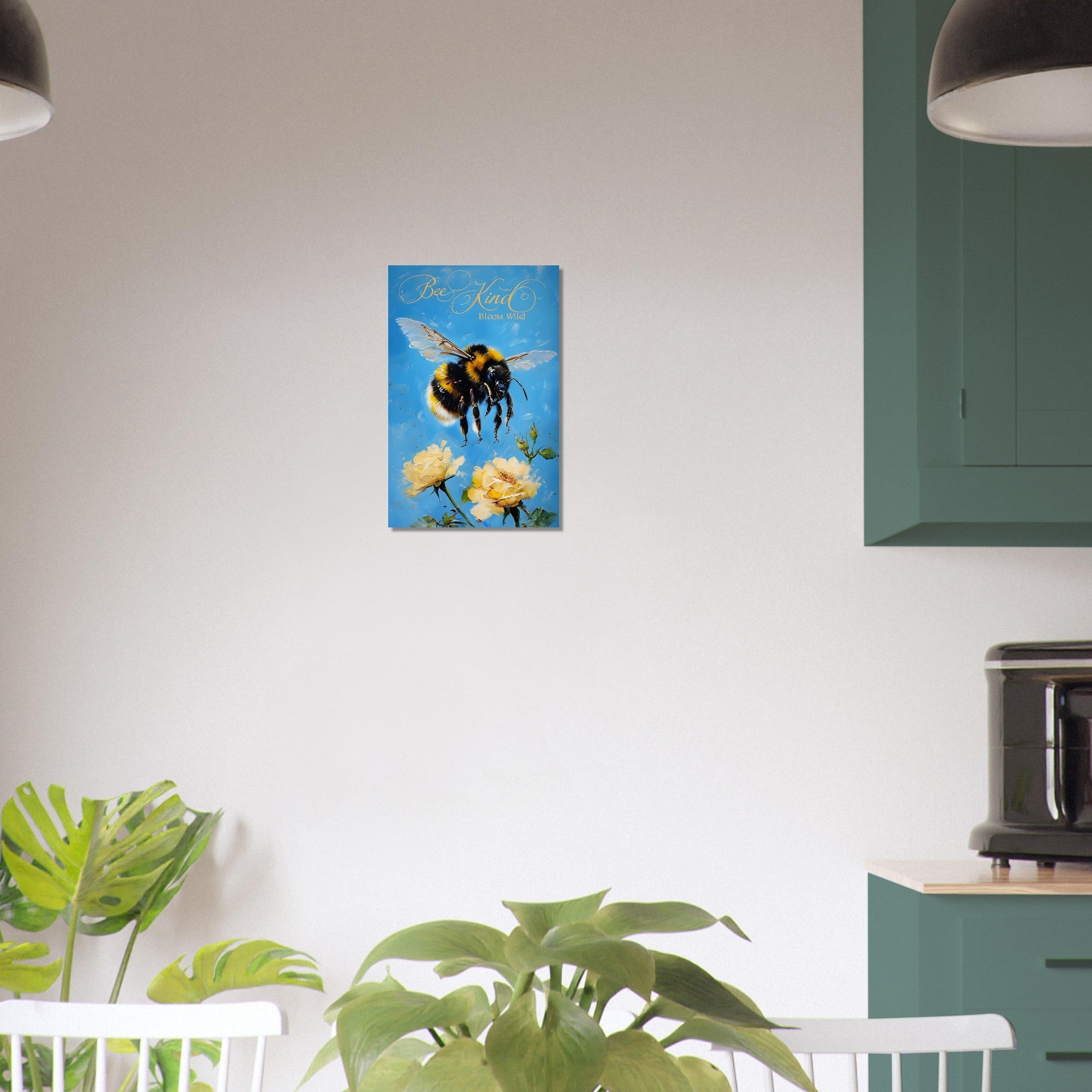 Bumblebee Flight Art Print – Vibrant Nature-Inspired Poster