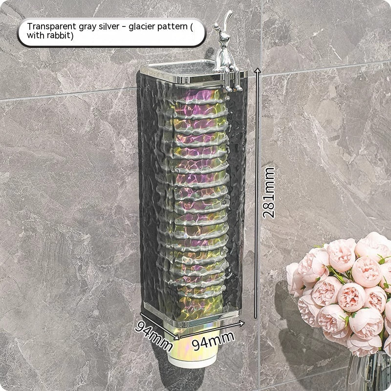 Disposable Cup Cup Puller Wall-mounted Punch-free Household Light Luxury Good-looking