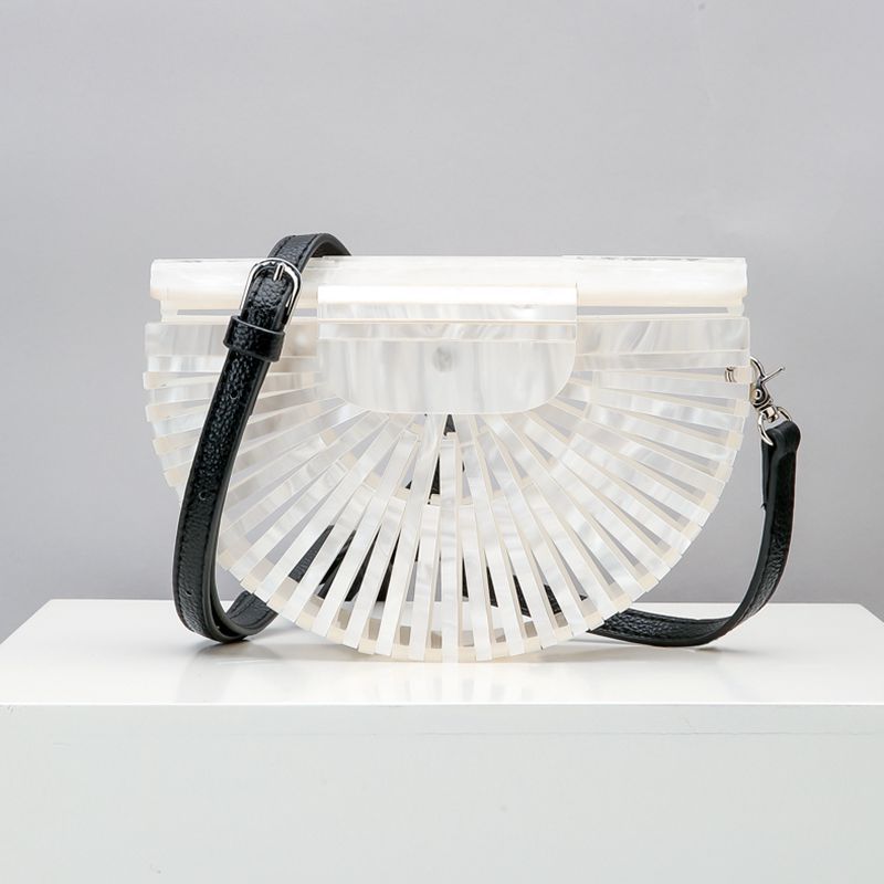 Round Acrylic Cross Body Bag Summer Mini Girls Lady Handbags