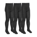 3 Pack Girls Soft Plain Bamboo School Tights (5 Sizes)