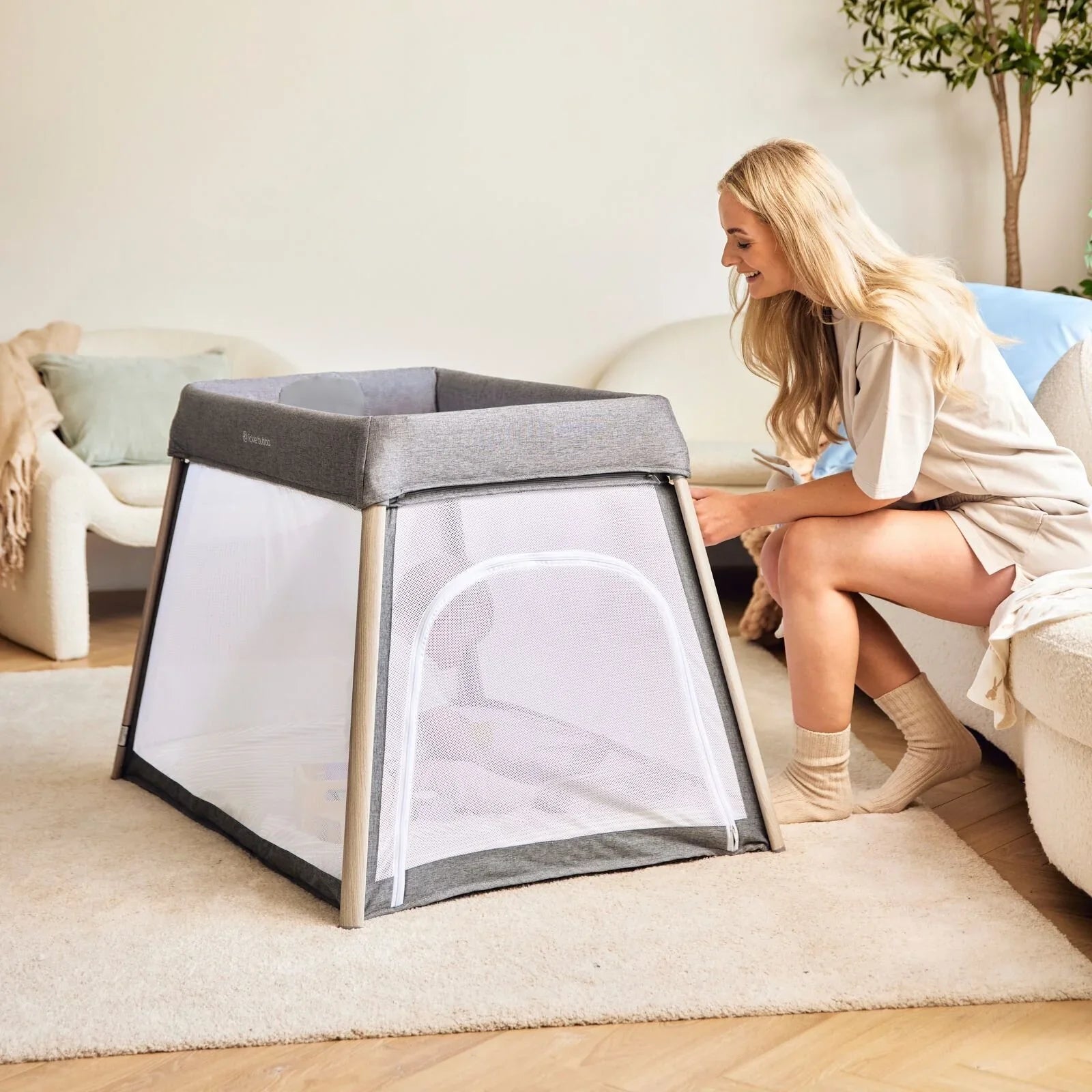 Ickle Bubba Scout 2-in-1 Travel Cot & Playpen - Ash Grey