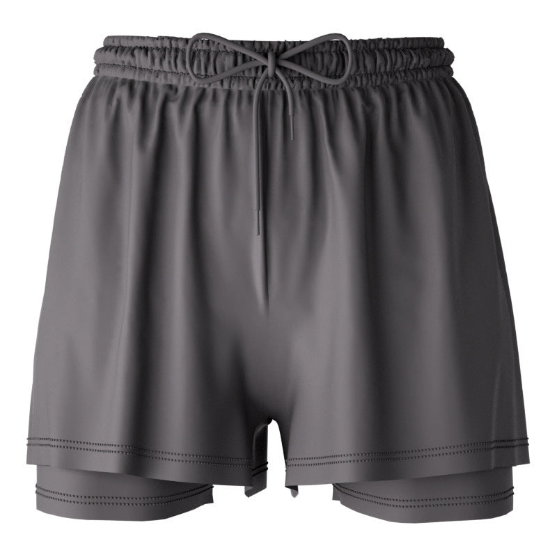 Men's 2-in-1 Breathable Loose Quick Drying Swimming Trunks Swimming Shorts Swimming Pants Flat Corner Pants Beach Pants Hot Spring Swimming Equipment