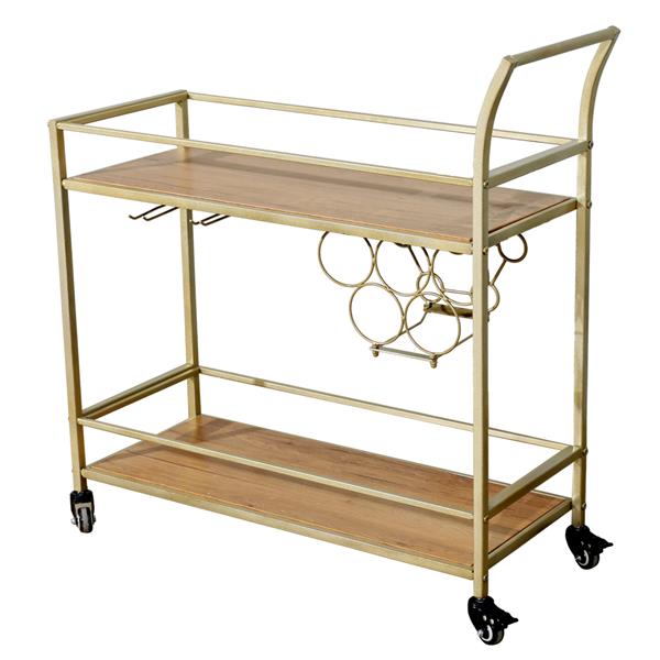 Bar Serving Cart Gold