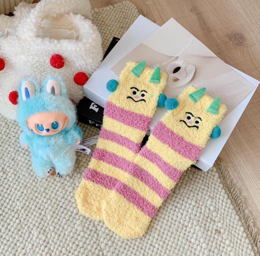 Premium Coral Fleece Socks - Women's Ultra-Soft Thermal Winter Sleep Socks